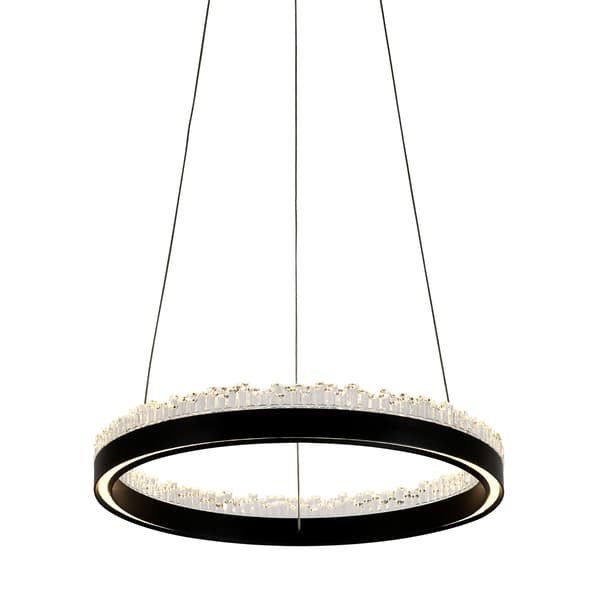 Moderne sort pendellampe dekorativ ring Ø40cm LED 30W REGI Zuma Line