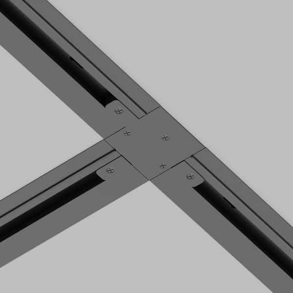 T-forbinder til forsænkede skinnesystemer sort UNITY Maytoni Technical