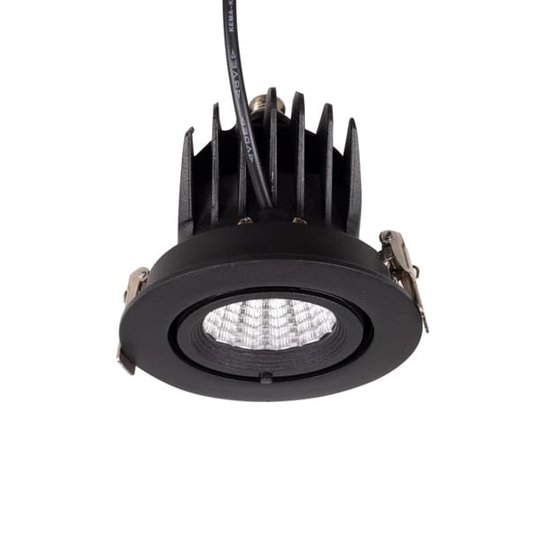 Upotettava liikuteltava kohdevalo musta pyöreä LED 10W RUBIO Maxlight