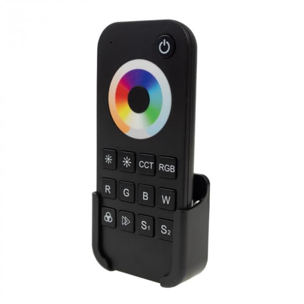 RT5 RF LED-båndfjernbetjening til RGB+CCT-controllere, touch, sort Ecolight