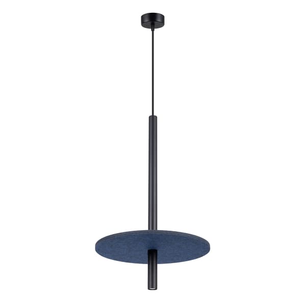 Pendellampe moderne sort rør justerbar marineblå filtskive 1xG9 8W FELTRO Sollux Lighting