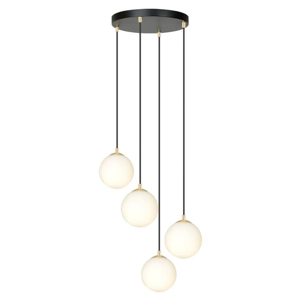 Lysekrone hvide skærme Emibig 4xE14 10W ROYAL 4 1243/4