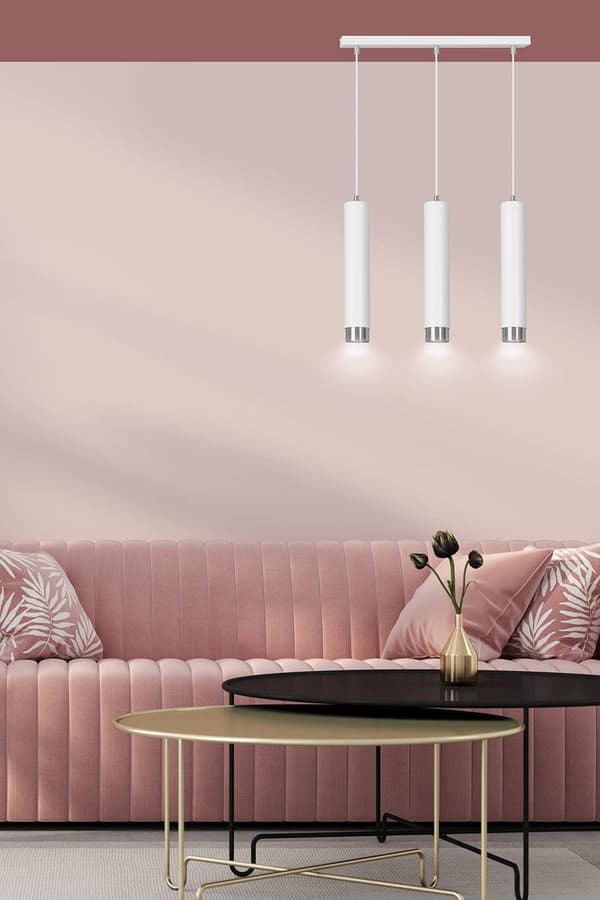 Lysekrone Emibig 3xGU10 30W KIBO 3 WH/CHROME 641/3