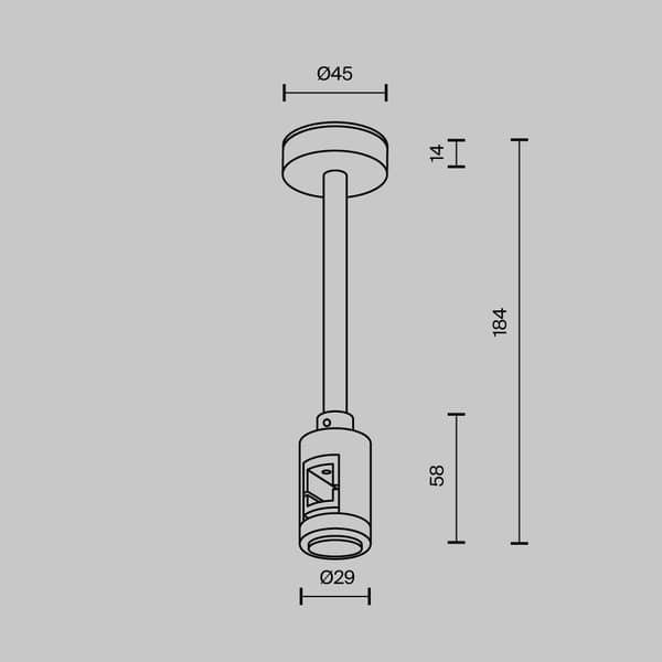 Enkel takmontering 18 cm mässing FLARITY Maytoni Technical