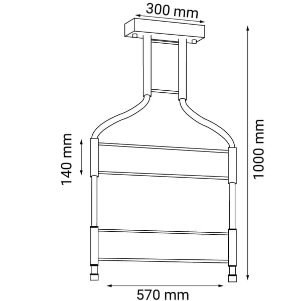 Moderne pendellampe varm farve ALHA LED 36W Dohar