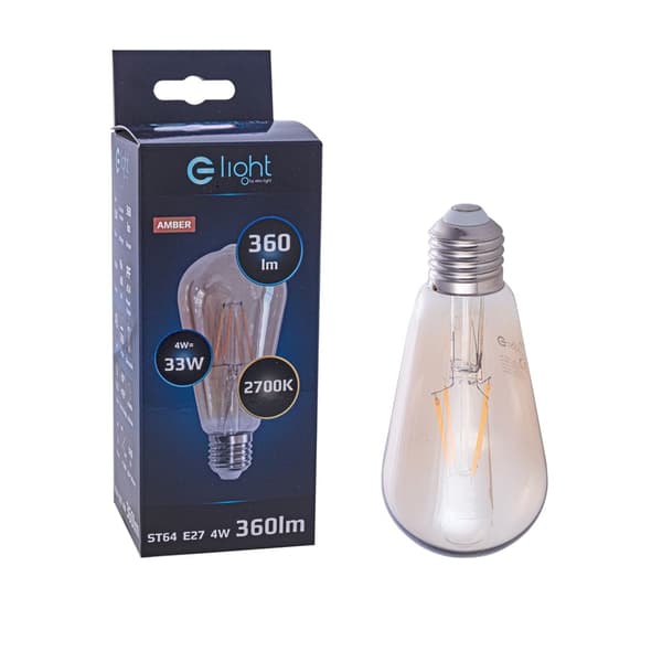 Koristevalaisin 4W ST64 E27 EKZA3621 Eko-light