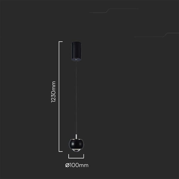 LED pendellampe 3000K sort V-TAC VT-7830-10078