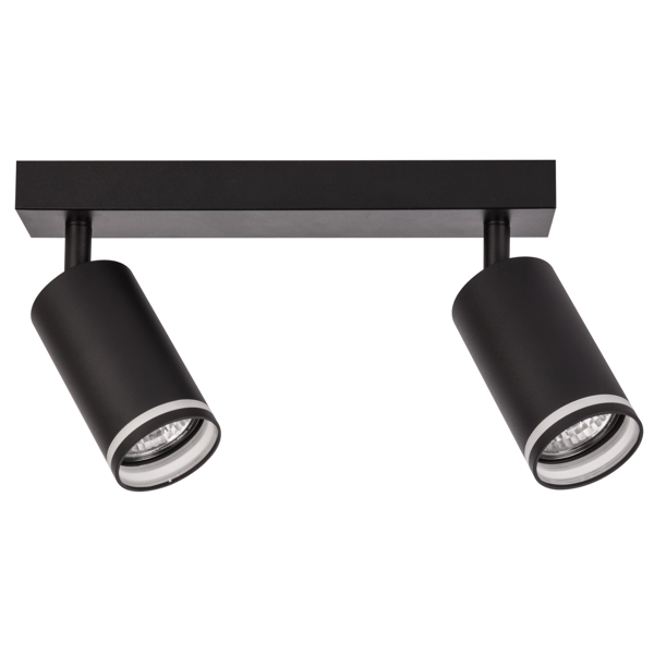 Væg- og loftlampe 2 GU10 Sort PARIS 322333 Polux