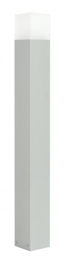 Lysstolpe 100 cm 1xE27 sølv IP44 SU-MA Cube CB-MAX 1000 AL