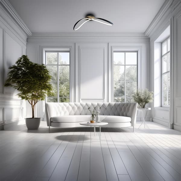 Moderne loftslampe til stuen sort neutral farve LED 21W INFINITY Milagro