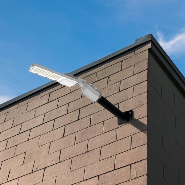 Moderne grå robust gadelampe 5500lm LED 50W Videx