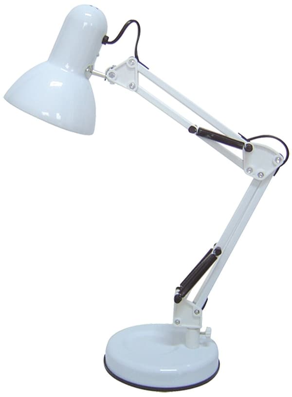 Hvid skrivebordslampe til drenge E27 Samson 4211 Rabalux