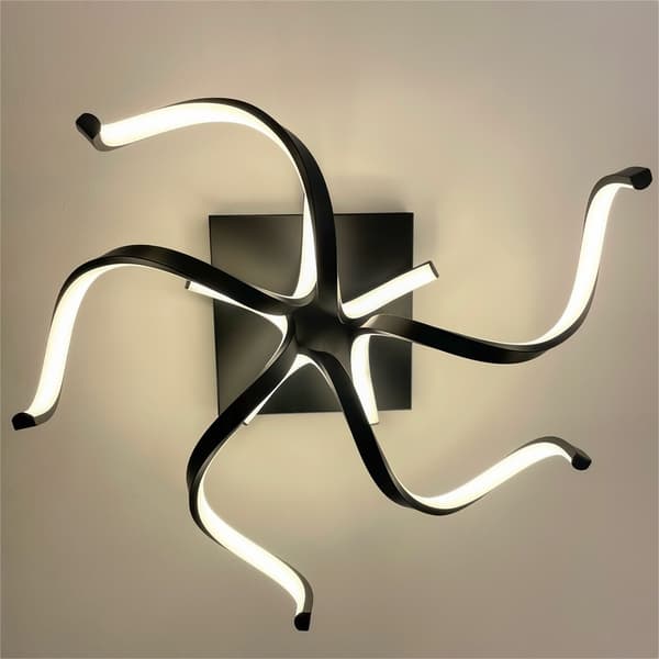 Moderne sort loftlampe STELO LED 48W Zuma Line 20031CL-BK