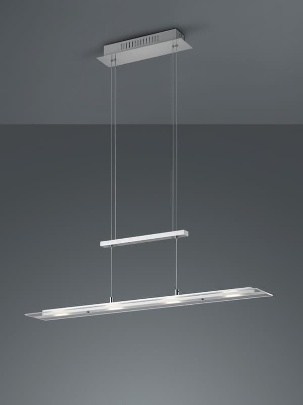 MILOS LED 5W RL aflang glas pendellampe sølv