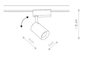 Nowodvorski PROFILE IRIS LED WHITE 7W, 4000K 8997 systemlampe