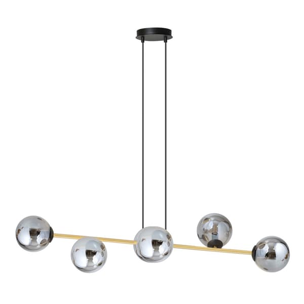 Lysekrone over bord Emibig 6xE14 10W GRAVITY 6 sort guld grafit 1237/6