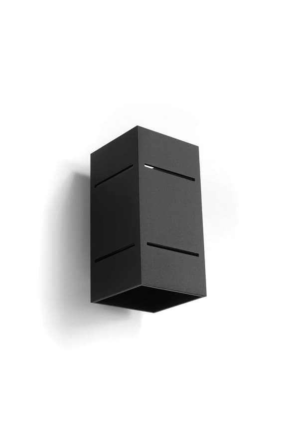 Seinävalaisin BLOCCO Musta Sollux Lighting SL.0478