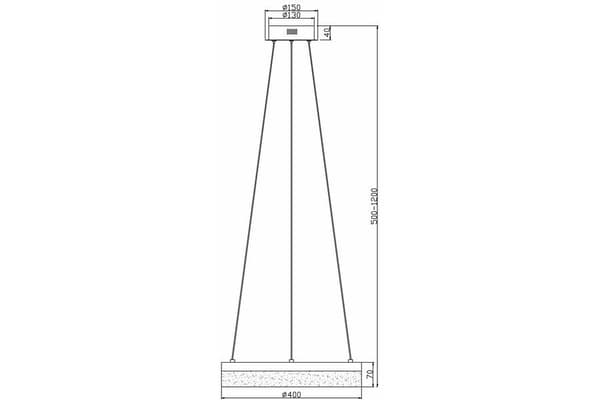 Moderne sort ring pendellampe Ø40 cm Cornelia LED 24W REA330601-02 Reality