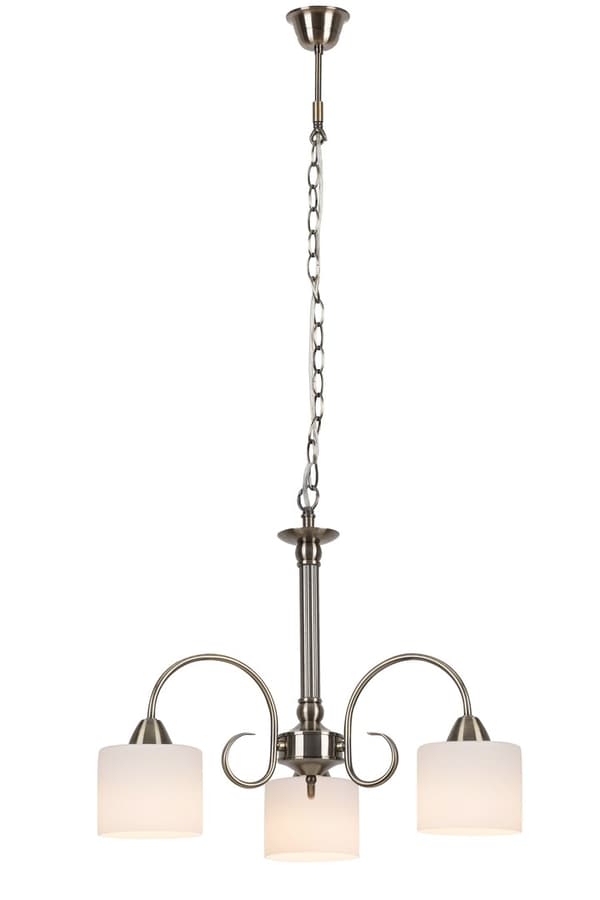 Lysekrone til stue E27 3x60W antik messing farve 7275 Edith Rabalux