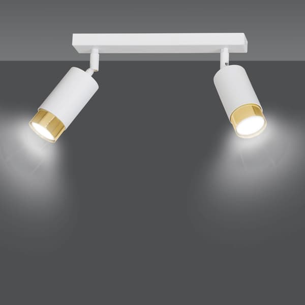 LOFTLAMPE Emibig 2xGU10 30W HIRO 2 WH/GOLD 963/2