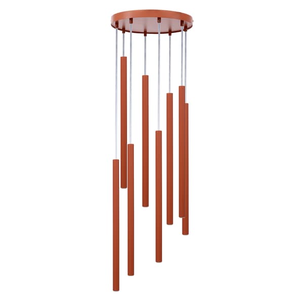 Moderne pendellampe 8 punkter mursten rund rør 8xG9 3W SOPEL Sigma Lighting