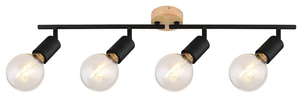 Valaisinkisko mattamusta E27 4x40W Pablo 3979 Rabalux