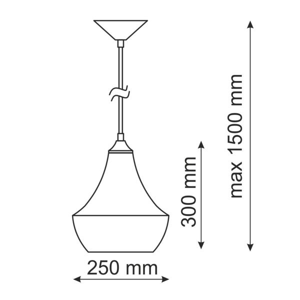 Hänglampa vit-guld E27 MODERN 306760 Polux