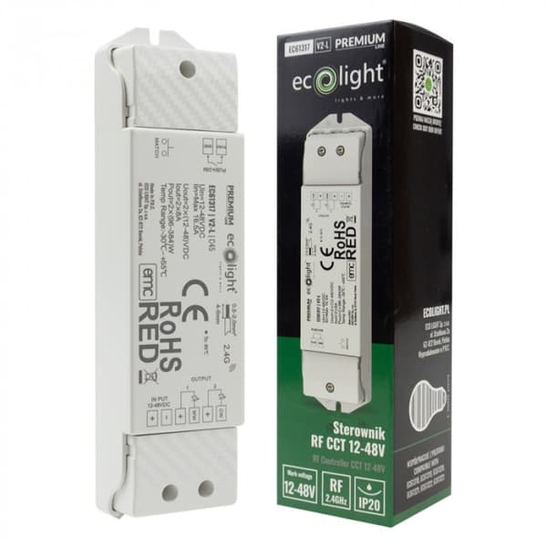 LED-strip controller V2-L RF CCT 16A 12-48V Ecolight