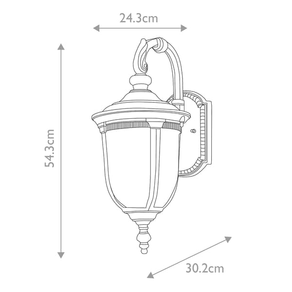 Utomhusvägglampa E27 60W Cleveland Elstead