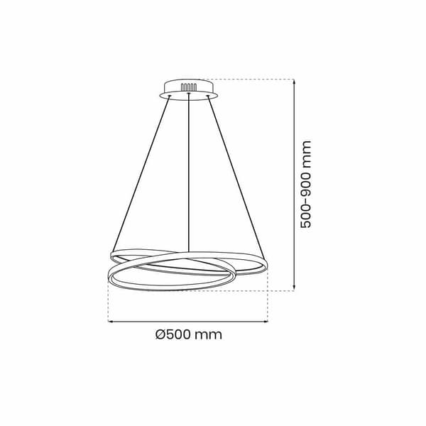 Sort LED-pendellampe LUCERO Milagro 7948
