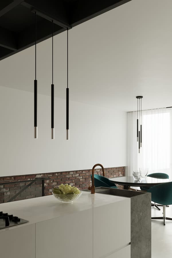 MOZAICA 1 pendellampe sort/krom Sollux Lighting SL.0885