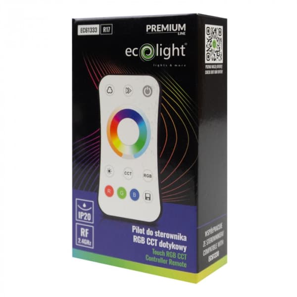 R17 LED-listfjärrkontroll för V5-M RGB+CCT touch vit Ecolight
