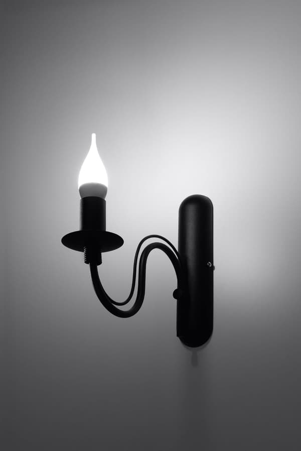 Væglampe MINERWA Sort Sollux Lighting SL.0220
