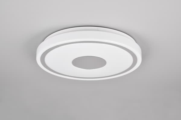 Moderne loftslampe 33 cm LED 16W sølv rund BUNDA RL