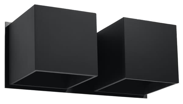 Væglampe QUAD 2 sort Sollux Lighting SL.0657