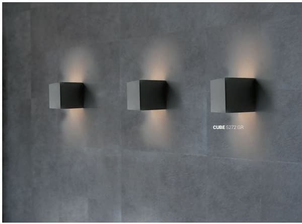 Seinävalaisin LED Nowodvorski CUBE grafiitti, teräs 5272