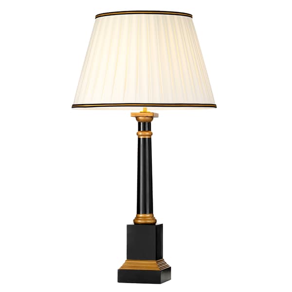 Bordlampe træ sort guld 55 cm Peronne E27 60W Designer's Lightbox