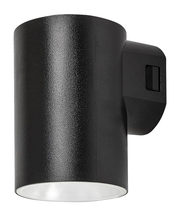 Udendørs væglampe moderne sort rund Ø7,5cm rør 11 cm variabel farve LED 9W IP65 URFA Rabalux