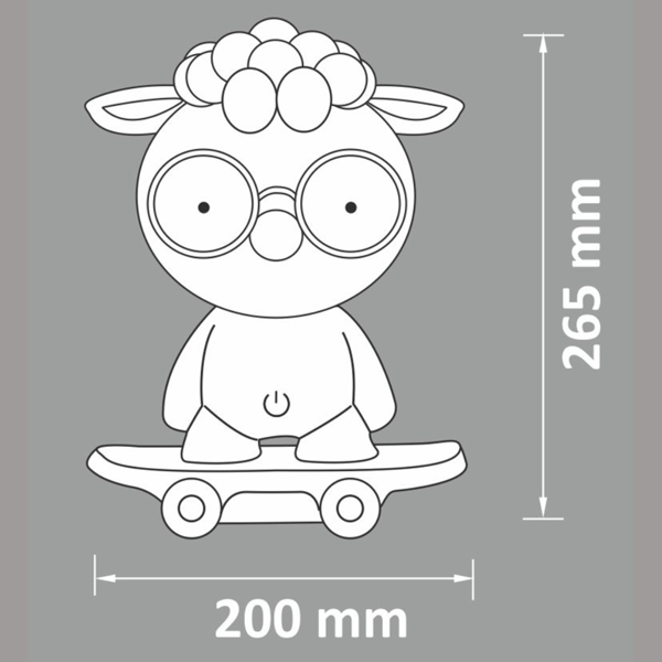 LED-yövalo harmaa 2,5W LAMMAS 314802 Polux