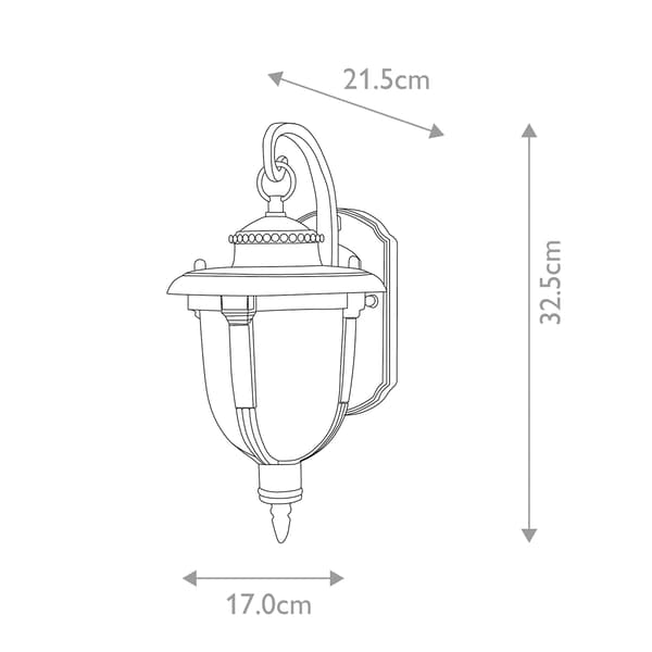 Udendørs væglampe Antik bronze E27 60W St Louis Elstead
