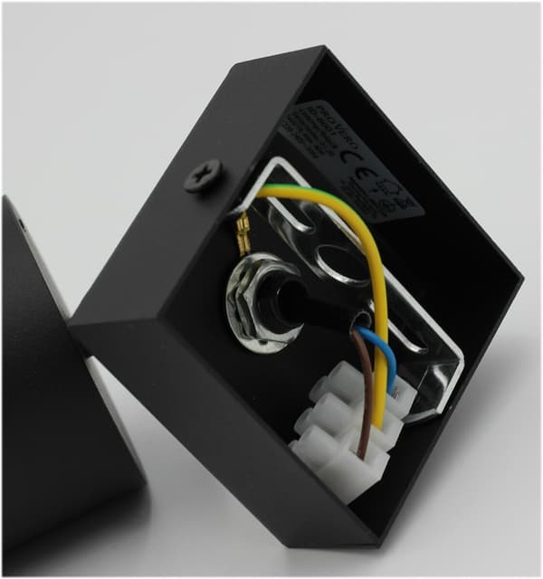 Sort væg-/loftlampe GU10 QUALIS ID-6001 Idealed