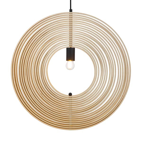 Sort pendel træringe Ø60cm Roots 1xE27 40W Maytoni