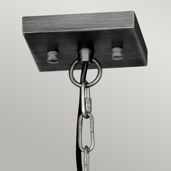 Harmaa riippuvalaisin Louvre 6xE27 60W Elstead