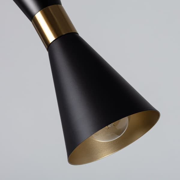 Loftlampe Lysekrone Sort Guld Abruzzo Salvatore 6xE27