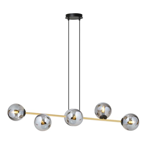 Lysekrone over bord Emibig 6xE14 10W GRAVITY 6 sort guld grafit 1237/6