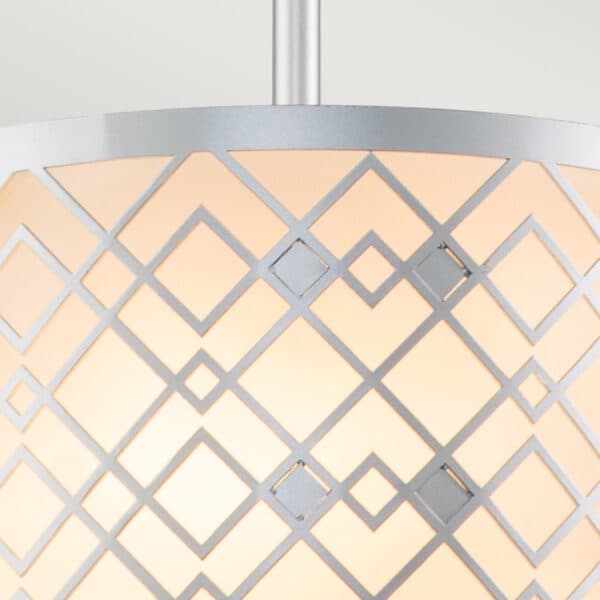 Pendellampa lackerat silver Ziggy 2xE14 40W Elstead