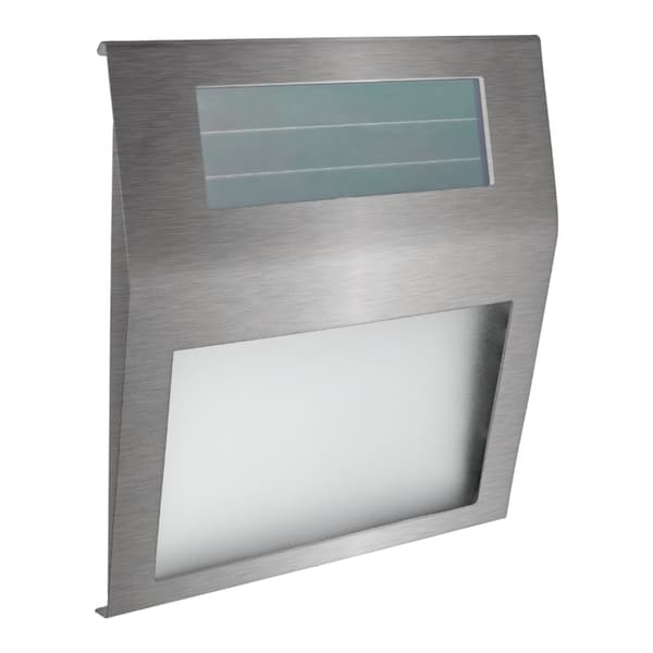 LED solcellslampa silver belyst husnummer IP44 DPM