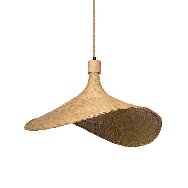 Boho-riippuvalaisin bambuhattu Abruzzo Isabella 40cm E27