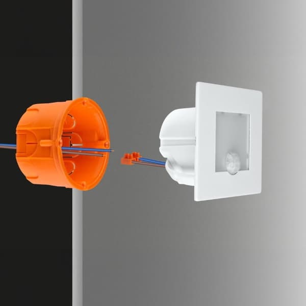 LED-trappbelysning 1.2W med rörelsesensor, fyrkantig, vit DPM
