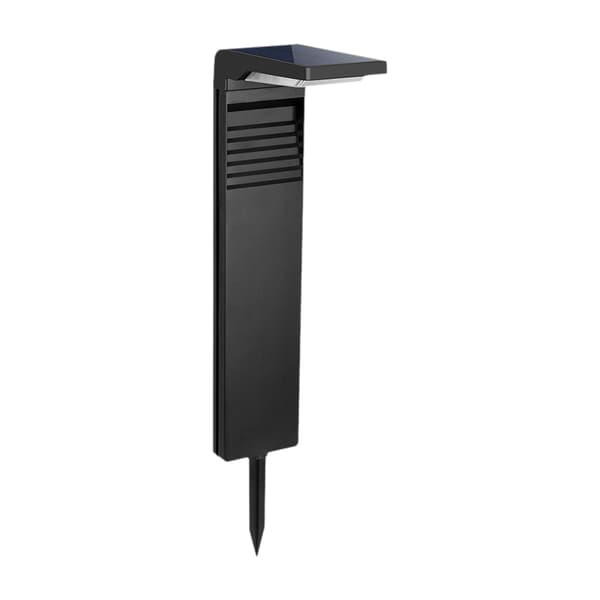 JOHNY Eko-Light rektangulær sort solcellehavestolpe 41 cm varm LED 0,5W IP44